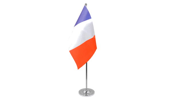 France Satin Table Flag